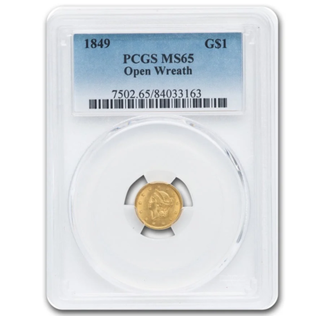 Buy 1849 Liberty Head Gold Coin – Rare MS-65 PCGS