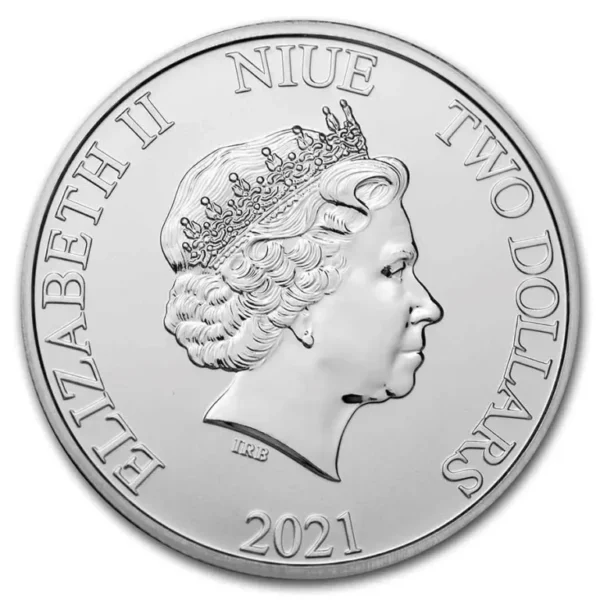 100 Coins(4 Tube) 2021 1 oz Niue Silver Star Wars Millennium Falcon Coin - Image 2