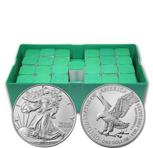 Silver Eagle Box – 500x 2022 1oz .999 BU Coins Sealed
