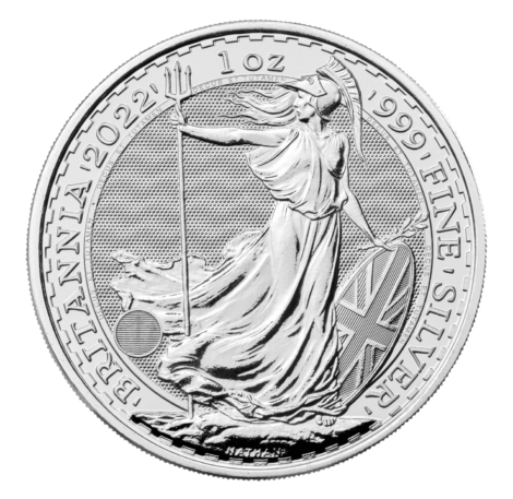 Britannia 50-Coin Tube – 2022 1oz .999 UK Silver Bullion Coins